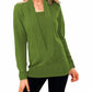 2023 NEW Women's Solid Color Pullover Cropped Knitted Jumpers-4