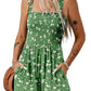 💃Women's Summer Square Neck Sleeveless Loose Casual Short Smocked Romper✨