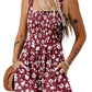 💃Women's Summer Square Neck Sleeveless Loose Casual Short Smocked Romper✨