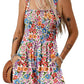 💃Women's Summer Square Neck Sleeveless Loose Casual Short Smocked Romper✨