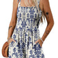 💃Women's Summer Square Neck Sleeveless Loose Casual Short Smocked Romper✨