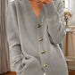 🌸Women's Casual Autumn Plain Yarn Buttoned Cardigan