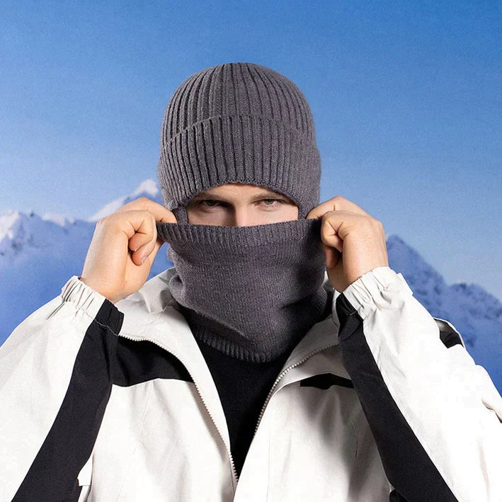 Winter Beanie Hat Scarf Sets Warm Knit Hat-2