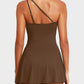 🏖️Last Day Sale 60% OFF👙One Shoulder Skirted One Piece Swimsuit