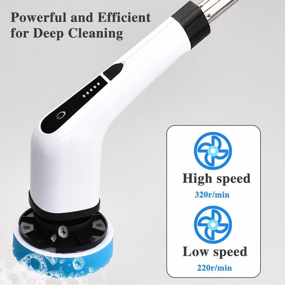 8-in-1 Cordless Electric Long Handle Retractable Cleaning Brush-1