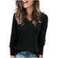🍂Autumn Hot Sale 70% OFF🔥Women's V Neck Long Sleeve Solid Sweater