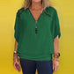 💕Mother's Day Special Offer💕Women's Chiffon Zip-up Neck Casual Top