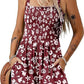 💃Women's Summer Square Neck Sleeveless Loose Casual Short Smocked Romper✨
