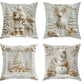 Elegant Christmas Decorative Pillow Covers (4-Piece Set) for Cozy Holiday Vibes!