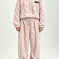 💥 HALF PRICE — HOT SALE! 🍂 3D Embossed Geometric Plush Loungewear Set – Thermal 3D Lock, Cloud-Like Fit ☁️ Warm & Luxurious for Home, Leisure & Dates 🏠 Stay Cozy All Winter 🔥