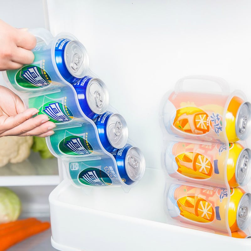 🔥Aufbewahrungsbox für Küchenkühlschrank, transparente gekühlte Bier- und Coladosen, Space Can Organizer Aufbewahrungsbox-2