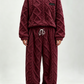 💥 HALF PRICE — HOT SALE! 🍂 3D Embossed Geometric Plush Loungewear Set – Thermal 3D Lock, Cloud-Like Fit ☁️ Warm & Luxurious for Home, Leisure & Dates 🏠 Stay Cozy All Winter 🔥
