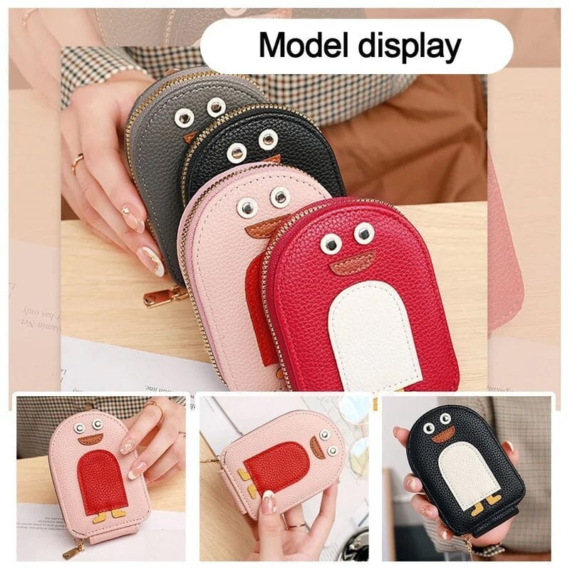 Cute Penguins PU Credit Card Coin Wallet-3