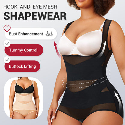 🎉Special Sales - 50% OFF✨3-in-1 Women's Lightweight Mesh Yoga Bodysuit Shaper