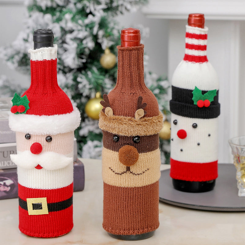 Christmas Decorative Santa Wine Bottle Cover-9