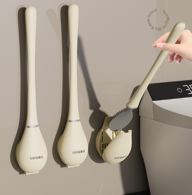 Modern Home Flexible Silicone Baseball Shaped Toilet Brush-10