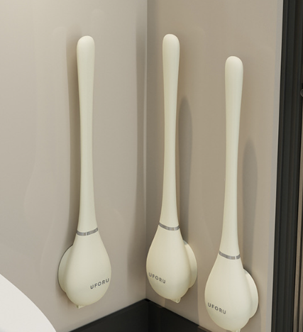 Modern Home Flexible Silicone Baseball Shaped Toilet Brush-9