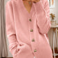 🌸Women's Casual Autumn Plain Yarn Buttoned Cardigan