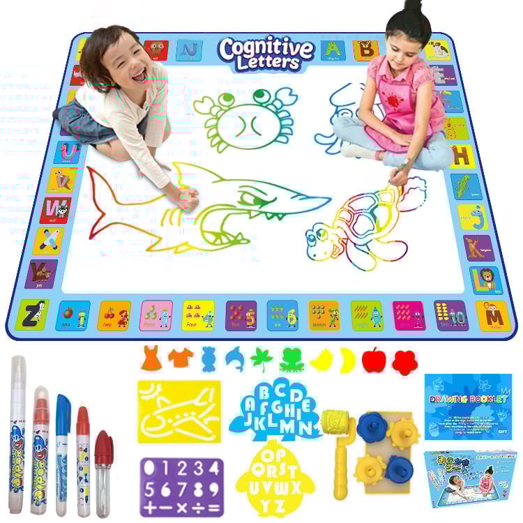 🔥Last Day Promotion 49% OFF - Water Doodle Mat ,Aqua Painting Drawing Mat Mess Free Learning Toy Mat-7