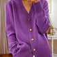🌸Women's Casual Autumn Plain Yarn Buttoned Cardigan