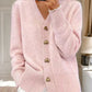 🌸Women's Casual Autumn Plain Yarn Buttoned Cardigan