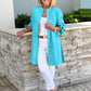 Women's Long Plain Cotton Shirt Jacket