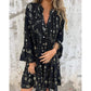 💖Big Promation!🔥💖Women's Comfortable Midi Dress with Geometric Print and V-Neckline