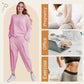 Round-Neck Long-Sleeved Top ＆ Pants 2-Piece Set