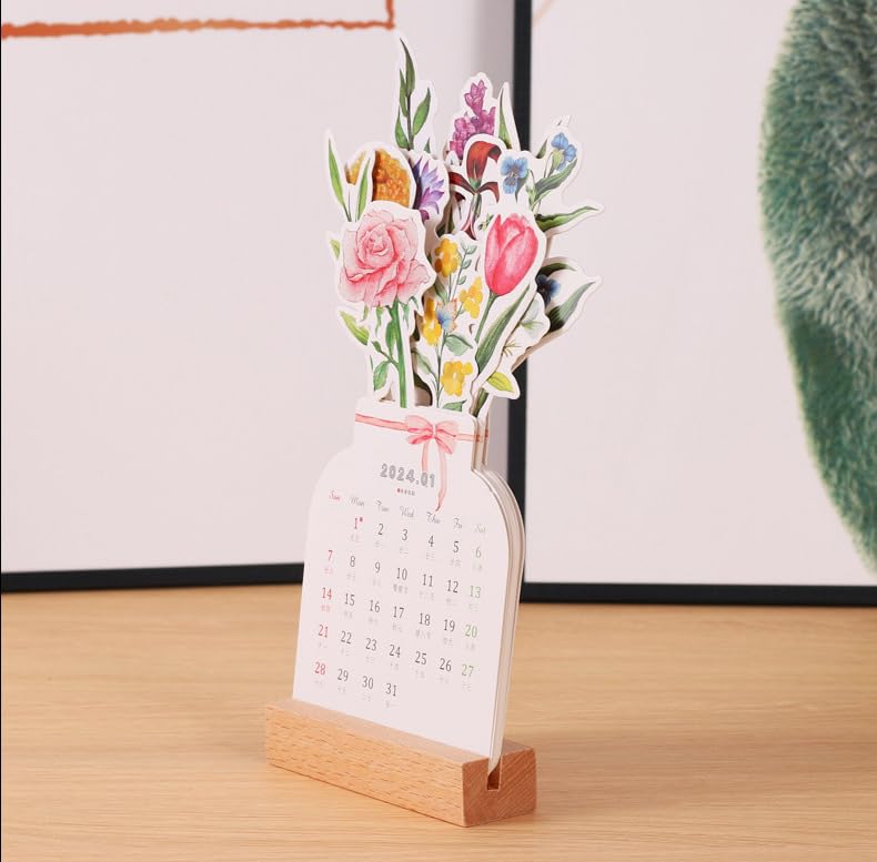 💐2024 Bloomy Flowers Desk Calendar-Buy 2 Get Free Shipping-3