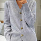 🌸Women's Casual Autumn Plain Yarn Buttoned Cardigan