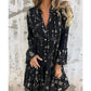 💖Big Promation!🔥💖Women's Comfortable Midi Dress with Geometric Print and V-Neckline