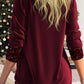 🎁Last Day Sale 50% OFF🎄Sequin Loose Smocked Fake Two-Piece Top
