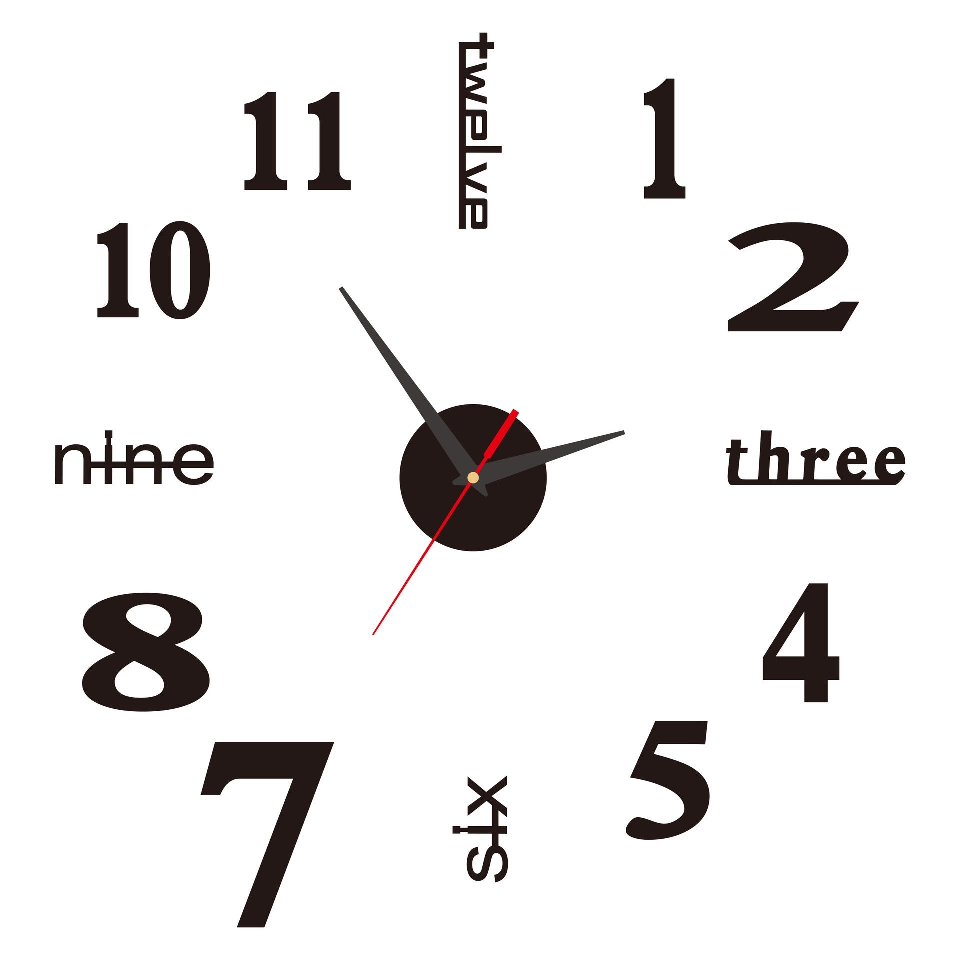 🔥Last Day Promotion 49%OFF🔥 3D Wall Decal Decorative Clock-7