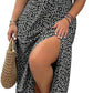 💃Summer Hot Sale 50% OFF💗Plus Size Split Floral Print Boho Maxi Dress