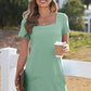 🔥Limited Time Sale 50% OFF🔥Women's Casual Square Neck Pocket Short Sleeve Dress with Pockets