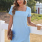 🔥Limited Time Sale 50% OFF🔥Women's Casual Square Neck Pocket Short Sleeve Dress with Pockets