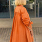 Women's Long Plain Cotton Shirt Jacket