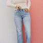 💥Last Day! Hurry up!!✨FREE SHPPING✈️👖High Rise Vintage Wash Tummy Control Top Straight Leg Jeans