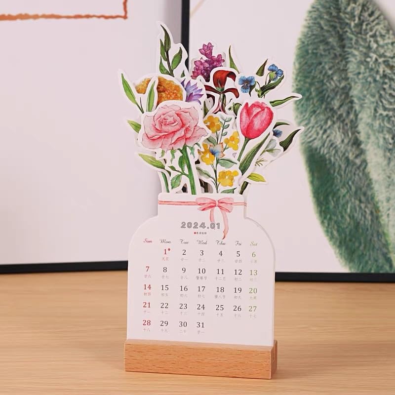 💐2024 Bloomy Flowers Desk Calendar-Buy 2 Get Free Shipping-2