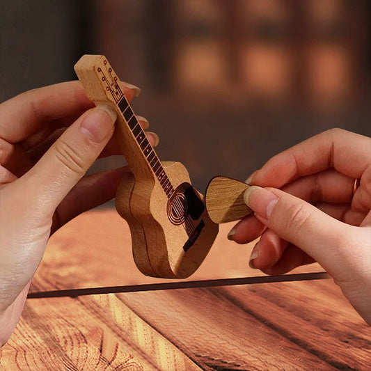 (🔥HOT SALE 50% OFF) Wooden Acoustic Guitar Pick Box🎸