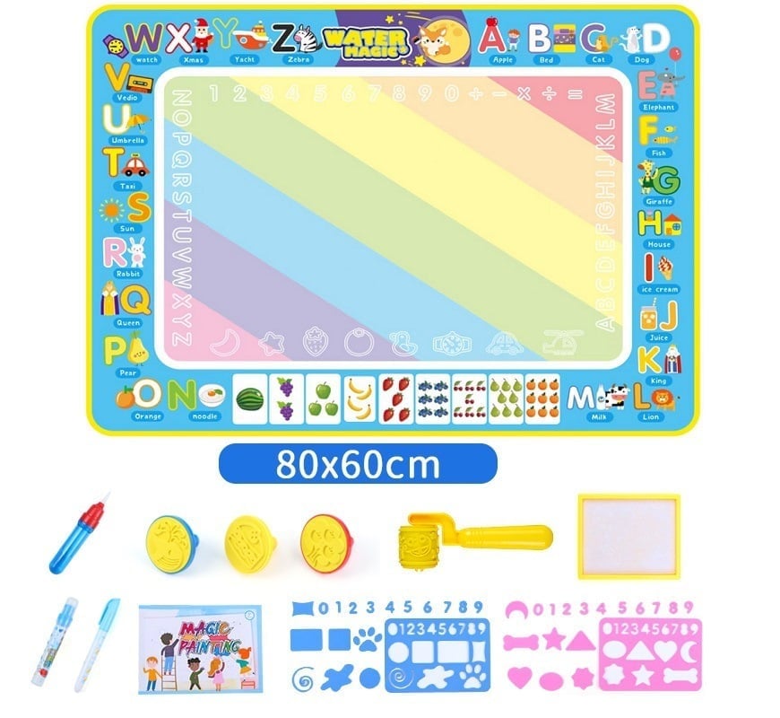 🔥Last Day Promotion 49% OFF - Water Doodle Mat ,Aqua Painting Drawing Mat Mess Free Learning Toy Mat-11