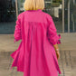 Women's Long Plain Cotton Shirt Jacket