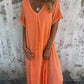 💃Summer Promotion 50% Off✨Women's Loose V-neck Cotton Linen Dress✨