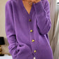 🌸Women's Casual Autumn Plain Yarn Buttoned Cardigan