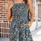 💃Women's Summer Square Neck Sleeveless Loose Casual Short Smocked Romper✨