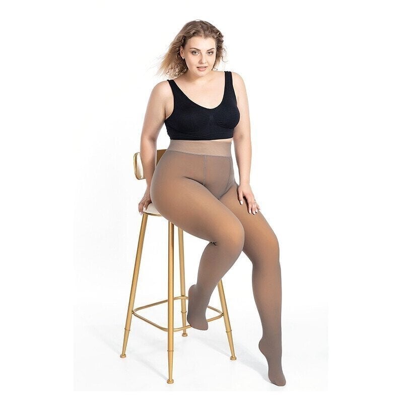 🎉BUY 2 GET 10%OFF🔥-Flawless Legs Fake Translucent Warm Plush Lined Elastic Tights-11