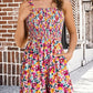 💃Women's Summer Square Neck Sleeveless Loose Casual Short Smocked Romper✨