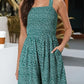 💃Women's Summer Square Neck Sleeveless Loose Casual Short Smocked Romper✨