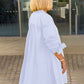 Women's Long Plain Cotton Shirt Jacket