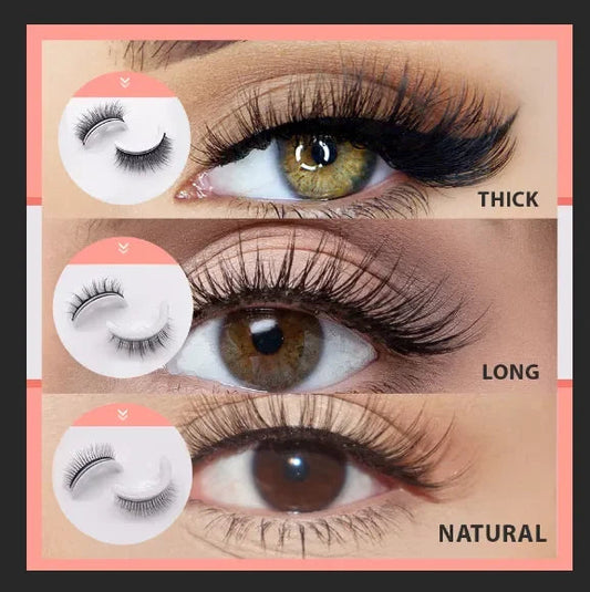 🎉2026 Sale Over 38K+ Sold!👁️Reusable Self-Adhesive False Eyelashes｜Glue-Free Natural Curly Press-On Lashes✨